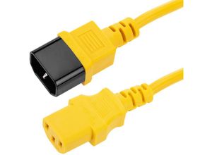 8434185382309 - Gelbes elektrisches Kabel von IEC60320 C13 zu C14 Stromversorgung 3 m - Cablemarkt