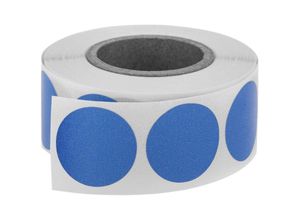 8434185389094 - Prixprime - Rolle mit 500 blauen kreisförmigen Klebeetiketten 19 mm