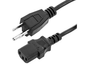 8434185432448 - Netzkabel us NEMA-5-15P-Stecker auf IEC-60320-C13-Buchse 18 Meter - Cablemarkt