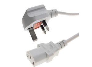 8434185432462 - Stromkabel BS-1363-1 Stecker auf IEC-60320-C13 Buchse 18 Meter weiß - Cablemarkt