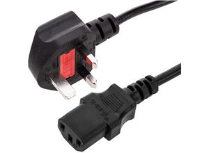 8434185432479 - Stromkabel BS-1363-1 Stecker auf IEC-60320-C13 Buchse 5 Meter schwarz - Cablemarkt