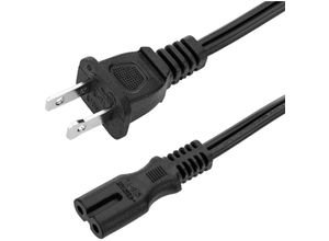 8434185432516 - Netzkabel us NEMA-1-15P-Stecker auf IEC-60320-C7-Buchse 18 Meter - Cablemarkt