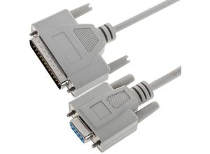 8434185446674 - Cablemarkt - Serielles Nullmodemkabel mit DB9-Buchse und DB25-Stecker 18 m