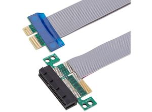 8434185449149 - 4X flexibles PCIe-Verlängerungskabel für Riser-Karte 19 cm graue Farbe - Cablemarkt