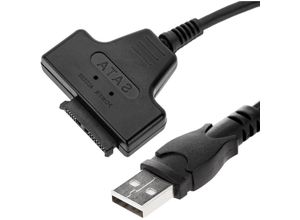 8434185449422 - Cablemarkt - SlimLine sata zu usb-a 20 Stecker Konverterkabel 50 cm