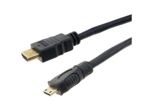 8434185452644 - Cablemarkt - Kabel mit HDMI-A-Stecker auf HDMI-C-Stecker in Schwarz 1 m