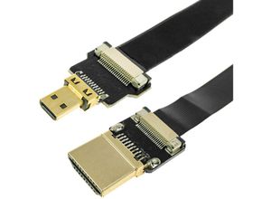 8434185494668 - 50 cm langes FPV-HDMI-Flachkabel mit HDMI-A-Stecker auf Micro-D-Stecker - Cablemarkt