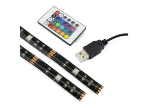 8434185497683 - Cablemarkt - 50-cm-RGB-LED-Streifen-Kit für TV-Hintergrundbeleuchtung