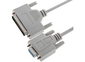 8434185497966 - Serielles Nullmodemkabel mit DB9-Buchse und DB25-Stecker von 1 m - Cablemarkt