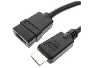 8434185498932 - Hdmi 14 Kabel 1 m lang mit hdmi-a Stecker auf hdmi Buchse Anschluss in schwarz - Cablemarkt