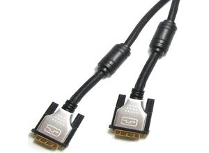 8434185499755 - 18 m langes Dual-Link-Superkabel mit DVI-D-Stecker auf DVI-D-Stecker geflochtene Verbindung - Cablemarkt