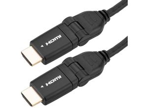 8434185500598 - CableMarkt - 3 m langes HDMI-Kabel mit um 180 Grad verstellbaren männlichen HDMI-A-Anschlüssen