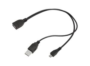 8434185511105 - OTG-Kabel mit Micro-USB-Stecker an einem Ende und USB-Typ-A-Buchse und Typ-A-Stecker am anderen Ende für Smartphones und Tablets - Cablemarkt