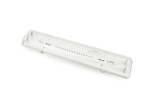 8434185523092 - CableMarkt - Gehäuse für LED-Röhre mit einseitigem Anschluss 2 x 600 mm T8 G13 IP65