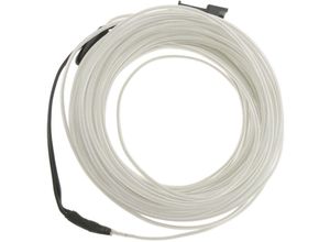 8434185523962 - 32 mm Elektrolumineszenzkabel mit Netzteil transparent-weiß 10 Meter - Cablemarkt