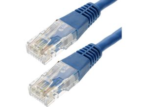 8434185525126 - CableMarkt - 25 cm langes Cat 6 UTP RJ45 Netzwerkkabel in Blau