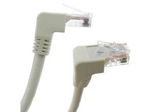 8434185526185 - Cat 6 utp RJ45 abgewinkeltes Netzwerkkabel 25 cm in grauer Farbe - Cablemarkt