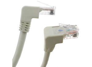 8434185526239 - Cat 6 utp RJ45 abgewinkeltes Netzwerkkabel 5 m in grauer Farbe - Cablemarkt