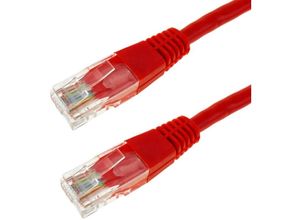 8434185526635 - CableMarkt - 25 cm langes Cat 5e UTP RJ45-Netzwerkkabel in Rot