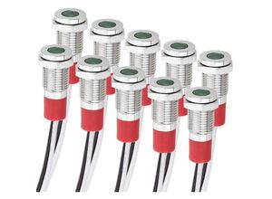 8434185527885 - Cablemarkt - 8 mm metallisches blaues LED-Pilotlicht 10 Einheiten