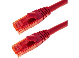 8434185533336 - UTP-Ethernet-Kabel 24 awg mit RJ45-Stecker der Kat 6A in roter Farbe von 25 cm - Cablemarkt