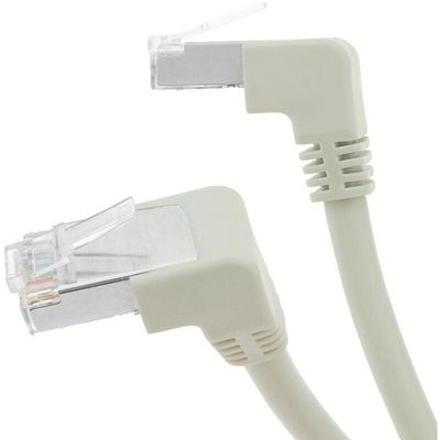 8434185534036 - CableMarkt - FTP-Netzwerkkabel mit abgewinkelten RJ45-Steckern Kat 6 2 m grau