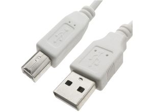 8434185541942 - Cablemarkt - Kabel mit Anschlüssen usb a Stecker 20 auf usb b Stecker 20 in weißer Farbe von 20 cm