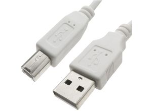 8434185541959 - Cablemarkt - Kabel mit Anschlüssen usb a Stecker 20 auf usb b Stecker 20 in Weiß 1 m