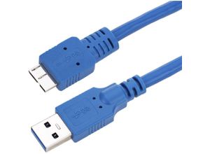 8434185544271 - Cablemarkt - Hochgeschwindigkeits-USB-Kabel mit usb 30-Stecker Typ a auf MicroUSB-Stecker Typ b 2 m blaue Farbe