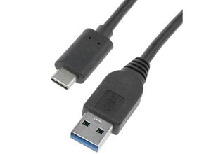 8434185545810 - Cablemarkt - Kabel mit USB-C-Stecker 30 auf USB-A-Stecker 30 in Schwarz 1 m