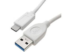 8434185545865 - Cablemarkt - Kabel mit USB-C-Stecker 30 auf USB-A-Stecker 30 in Weiß 1 m