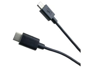 8434185545988 - Cablemarkt - Kabel mit USB-C-Stecker 30 auf Micro-USB-B-Stecker 20 in Schwarz 1 m