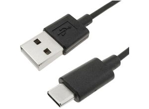 8434185546022 - Kabel mit USB-C-Stecker 20 auf USB-A-Stecker 20 in Schwarz 50 cm - Cablemarkt