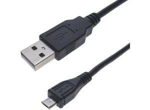 8434185546183 - Kabel mit Anschlüssen usb Typ a Stecker 20 auf MicroUSB Typ b Stecker schwarz 1 m - Cablemarkt