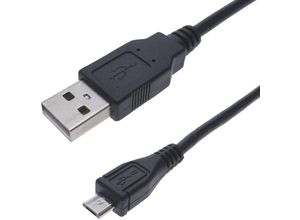 8434185546206 - Cablemarkt - Kabel mit Anschlüssen usb a Stecker 20 auf MicroUSB b Stecker schwarz 3 m