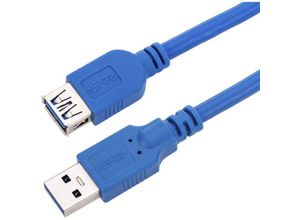 8434185546329 - CableMarkt - Hochgeschwindigkeits-USB-30-Verlängerungskabel von Typ-A-Stecker auf Typ-A-Buchse 1 m blaue Farbe