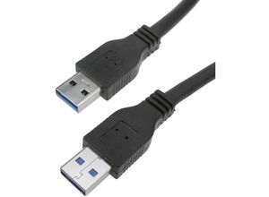 8434185546367 - CableMarkt - Hochgeschwindigkeits-USB-Kabel mit USB 30-Steckern vom Typ A auf Stecker vom Typ A 2 m schwarze Farbe