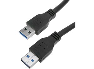 8434185546374 - Cablemarkt - Hochgeschwindigkeits-USB-Kabel mit usb 30-Anschlüssen Typ a Stecker auf Typ a Stecker 3 m schwarze Farbe