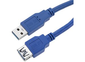 8434185546442 - Super-USB-30-Datenverlängerungskabel von Typ-A-Stecker auf Typ-A-Buchse 1 m blaue Farbe - Cablemarkt