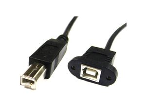 8434185546824 - Kabel mit USB-B-Stecker 20 auf USB-B-Buchse 20 in schwarzer Farbe 18 m lang - Cablemarkt