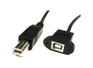 8434185546831 - Cablemarkt - Kabel mit USB-B-Stecker 20 auf USB-B-Buchse 20 in schwarzer Farbe 3 m lang