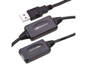 8434185550210 - Cablemarkt - usb 20-Verlängerungskabel mit Typ-A-Stecker auf Typ-A-Buchse 30 m mit Stromversorgung schwarz