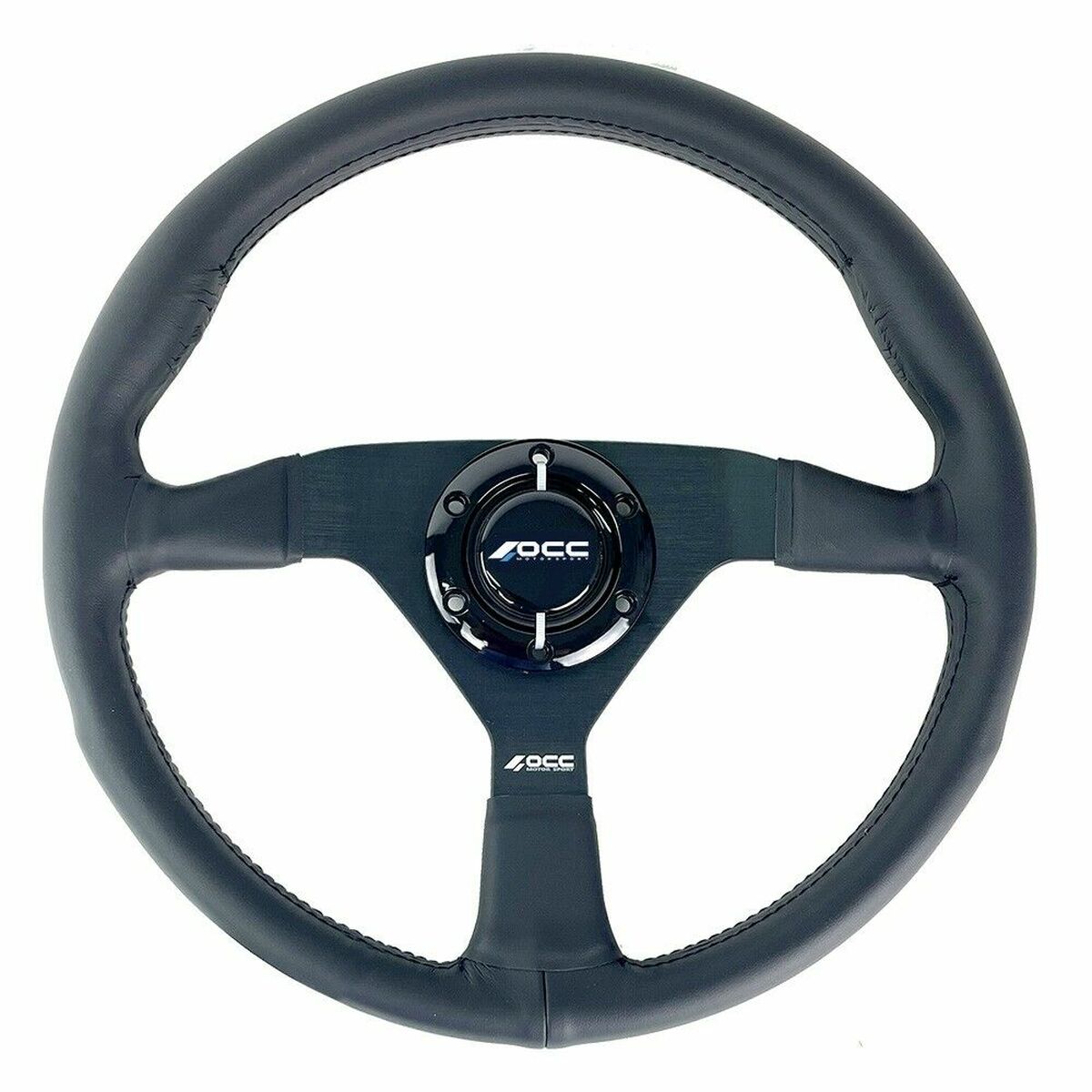 8434207258759 - Racing Steering Wheel OCCVOL014 Black Leather 350 mm