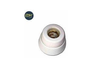 8434259001631 - E3 E44043 Portalamparas E27 Zocalo Recto Porcelana Envasada EDM