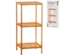 8434504075523 - Bathroom Shelves Bamboo 3 Shelves 34 x 33 x 79 cm