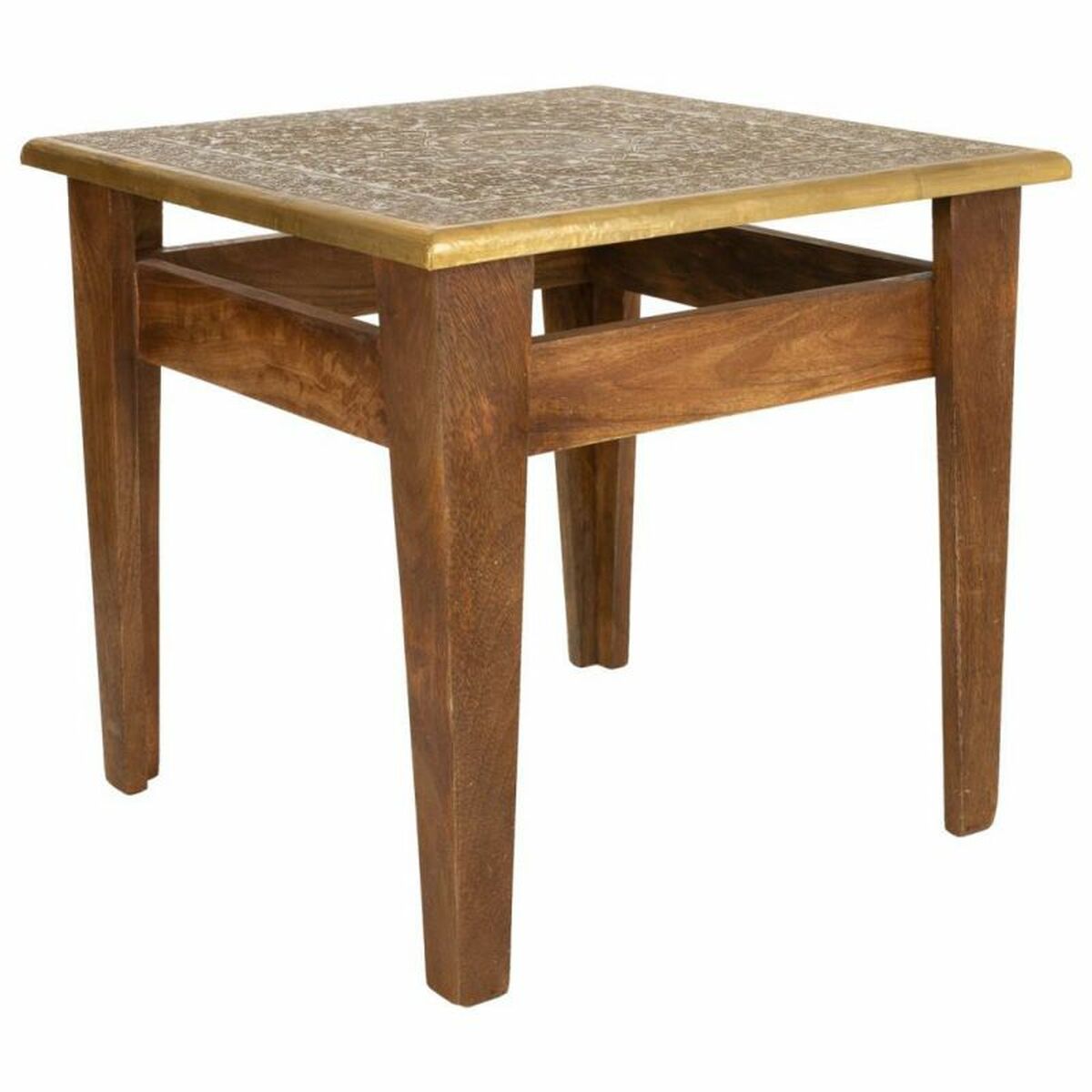 8434523229747 - Tischdekoration Braun Gold Metall Mango-Holz 45 x 42 x 45 cm