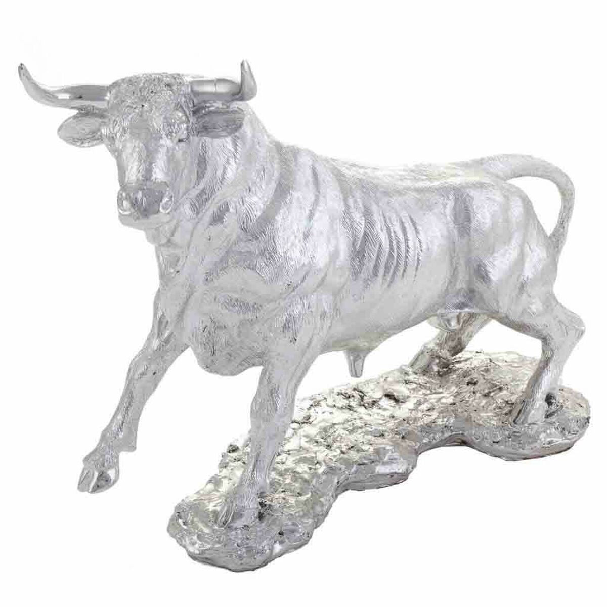 8434523234192 - Deko-Figur Silber Polyesterharz Stier 17 x 32 x 43 cm