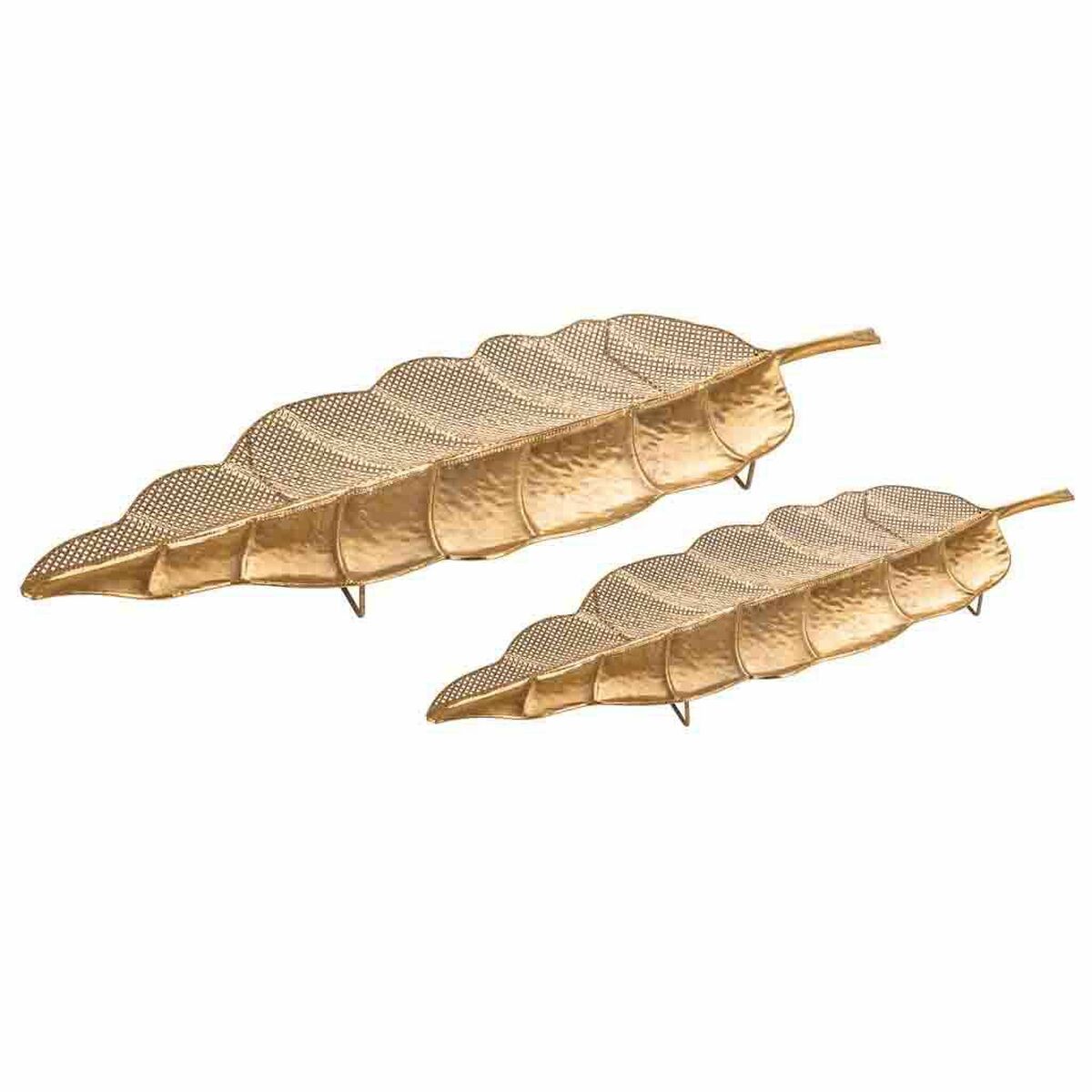8434523241763 - Tischdekoration Gold Eisen 92 x 6 x 26 cm Blatt 2 Stücke