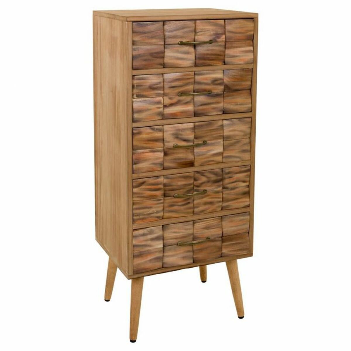 8434523241954 - Schubladenschrank natürlich Paulonia-Holz 108 x 38 x 44 cm