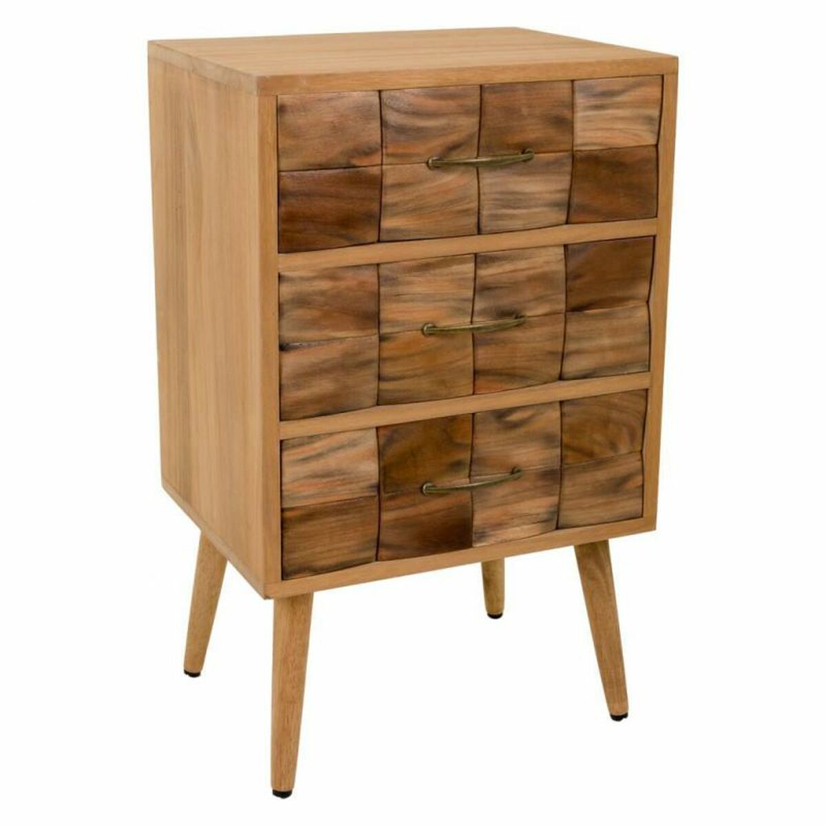 8434523241978 - Schubladenschrank natürlich Paulonia-Holz 75 x 38 x 45 cm